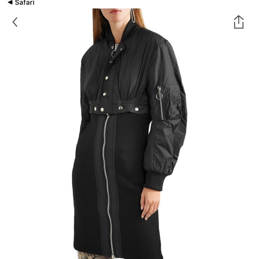 Marques Almeida Convertible Cropped Shell And Ribbed-knit Bomber Jacket #7